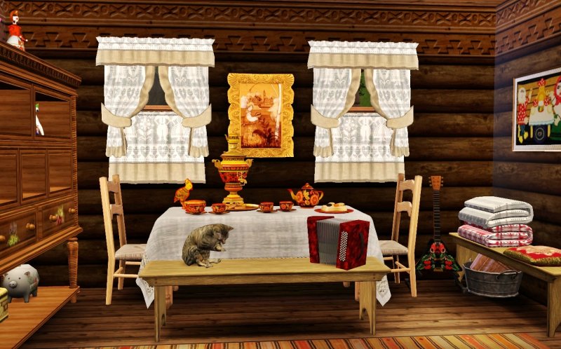Фон русской избы