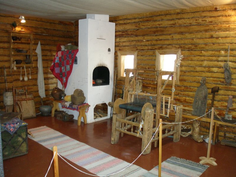 Русский народный изба внутри