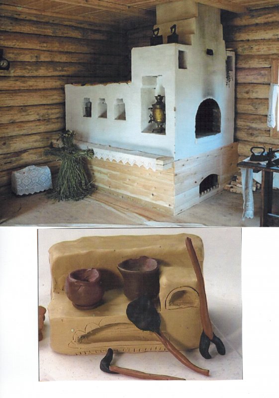 Русская печь в избе