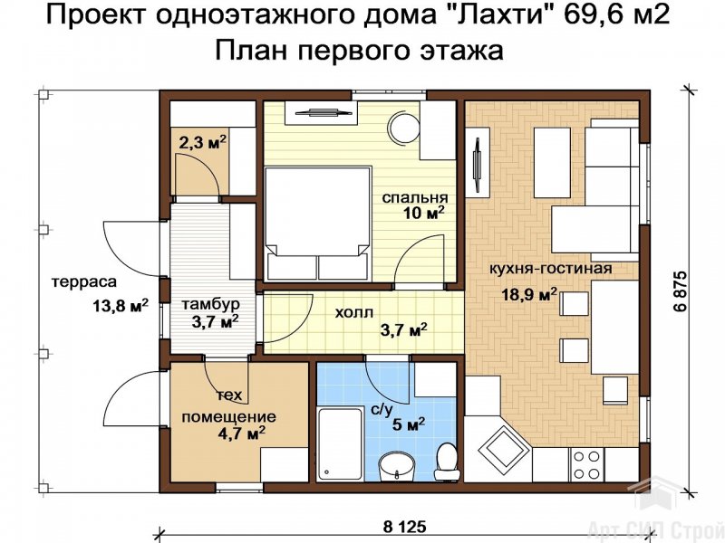 Проект дома с-107