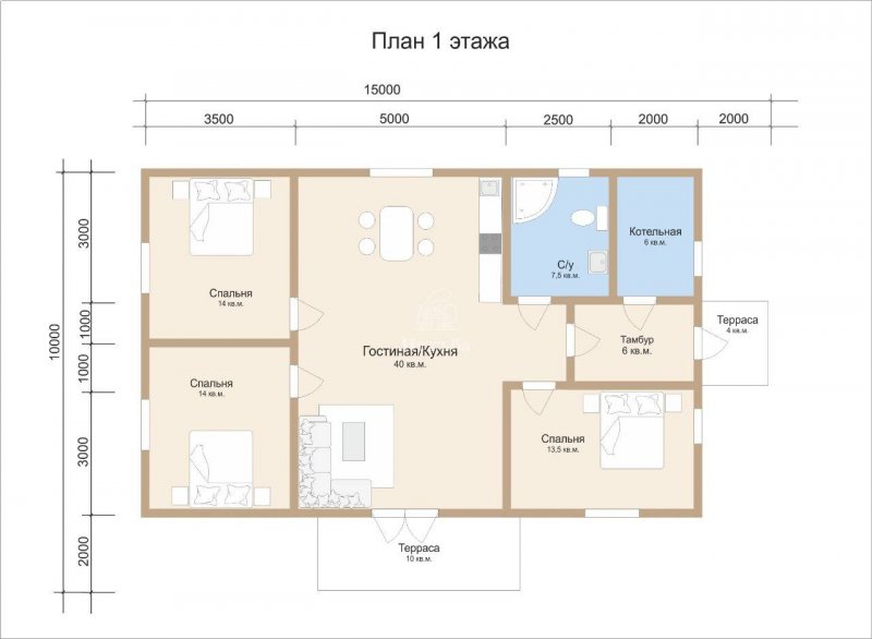 Планировка каркасного дома