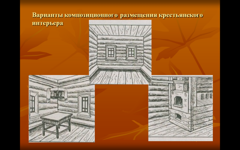 Сообщение о внутреннем убранстве русской избы