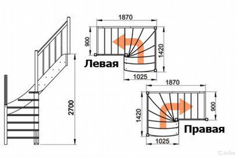 Лестница из сосны лс-09м/1