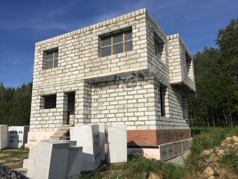 Дом газобетон с плоской крышей