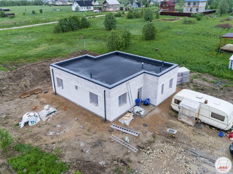 Плоская крыша газобетон