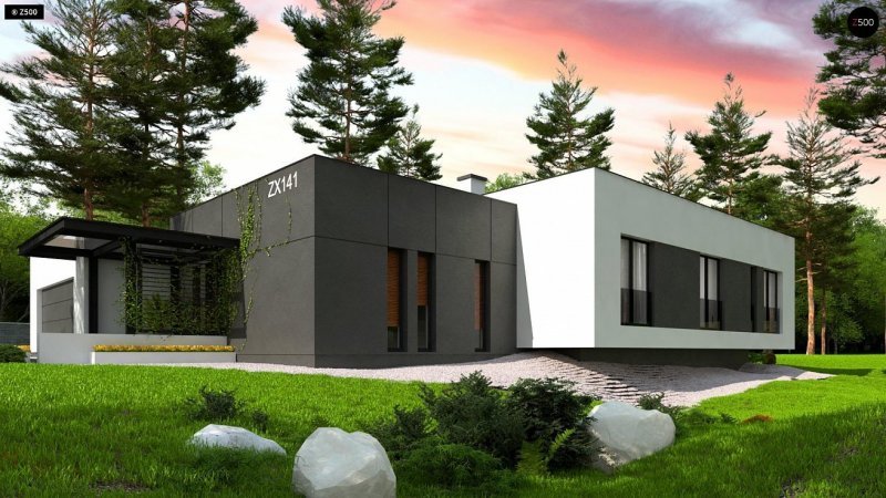 Проект с плоской крышей z500