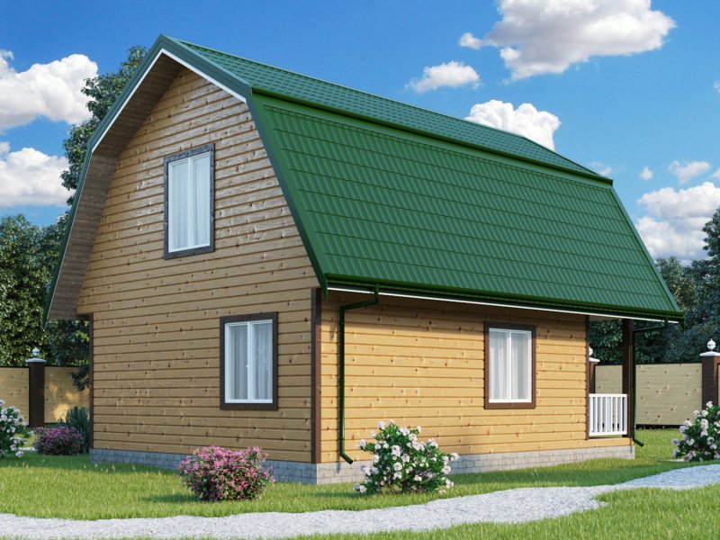 Ломаная крыша с мансардой капельник