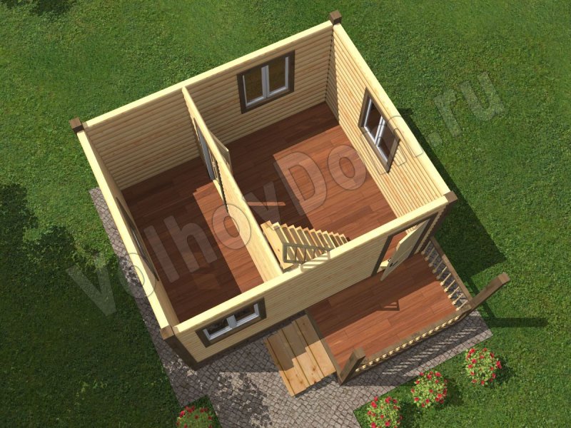 Планировка бани 6х2.3