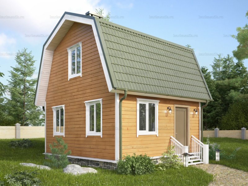 Планировка дачного домика 6*5 с мансардой