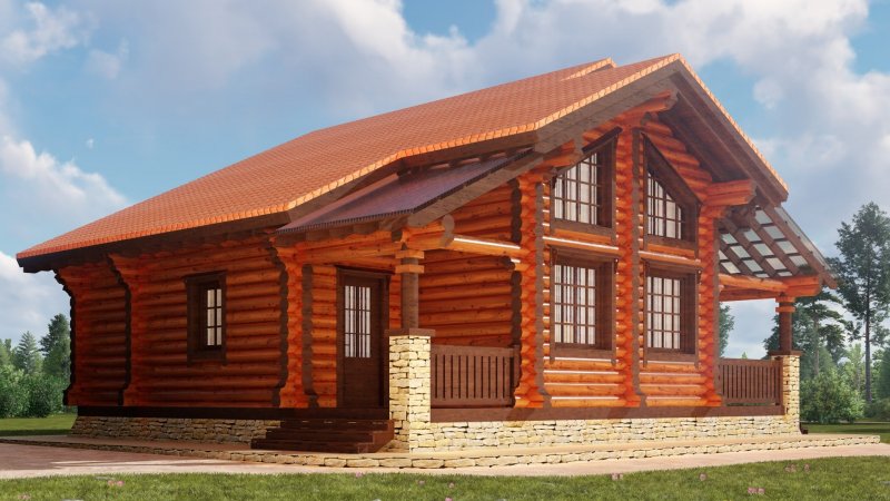 Дома из оцилиндрованного бревна