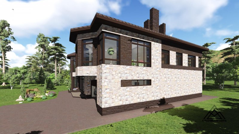 Классический дом из кирпича