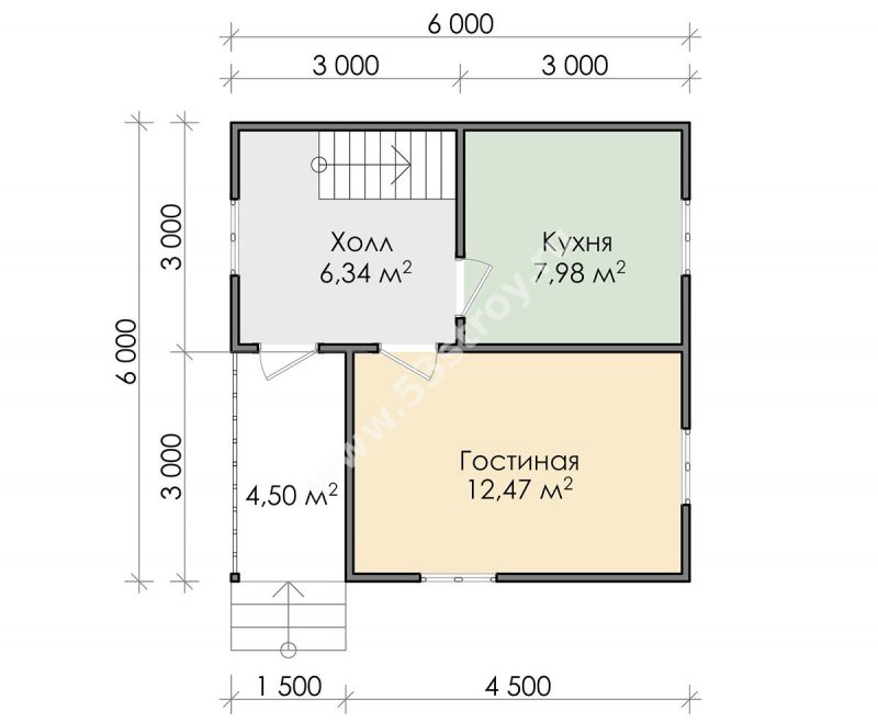 Садовый дом 6 на 6 планировка