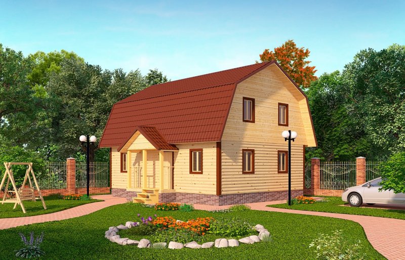 Проекты дачных домиков из бруса
