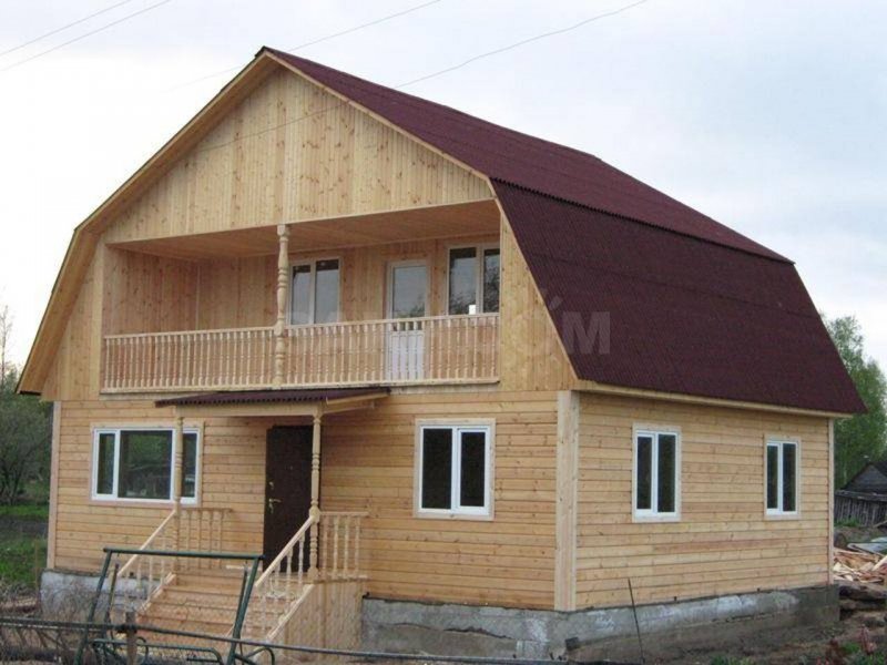 Каркасный дом 6 на 6 с мансардой