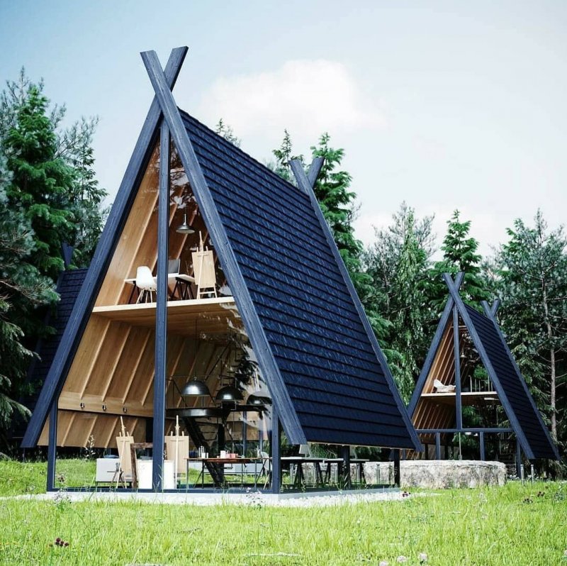 Дом шалаш a-frame