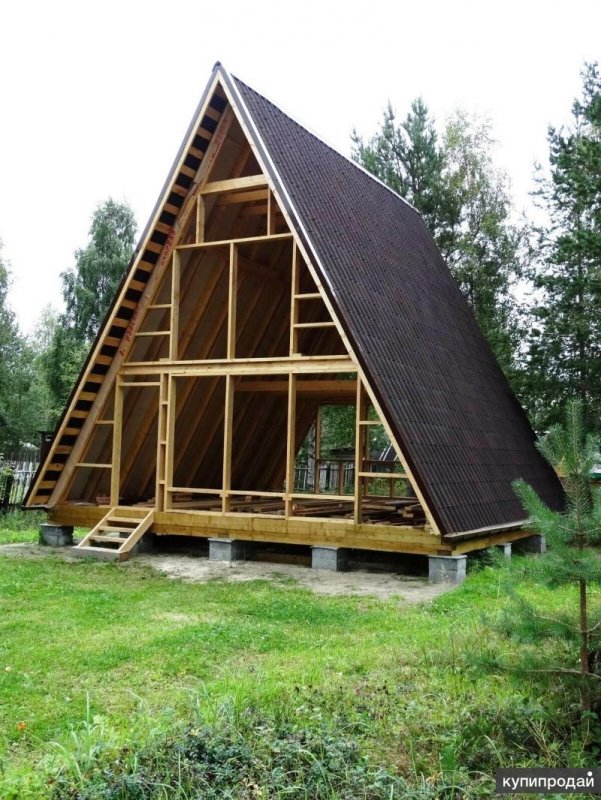 А-образный дом. A-frame. Дом шалаш.