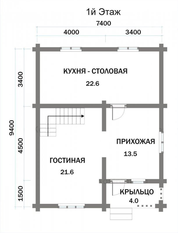 Дом полтора этажа планировка