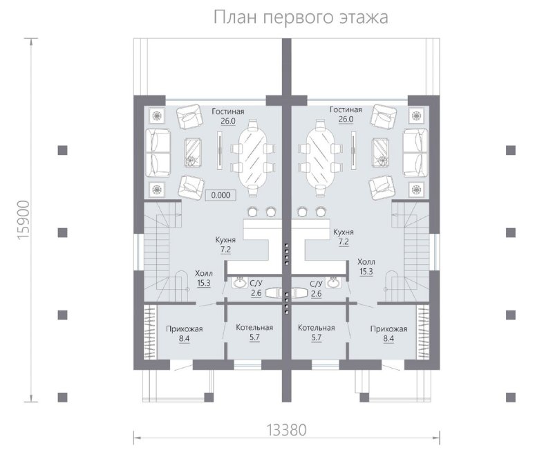 Дуплекс Рубикон планировка