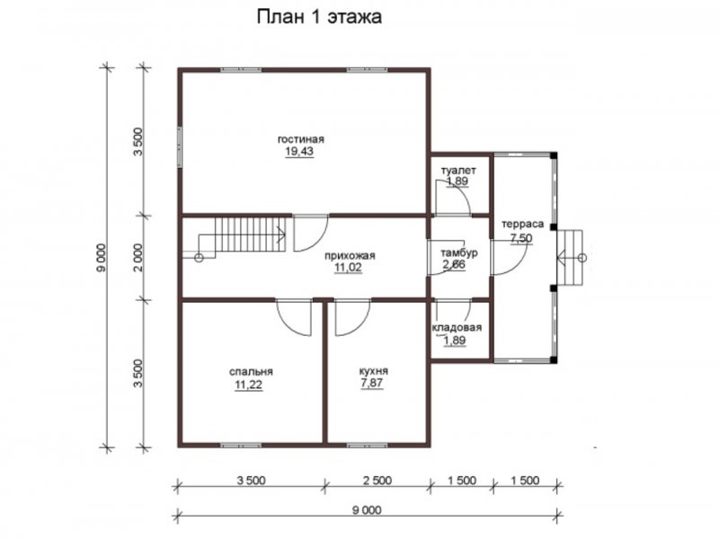 Планировка дома 6на9 два этажа
