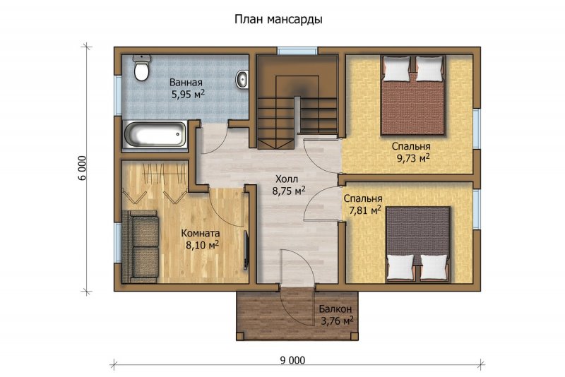 Дом 6х9 планировка