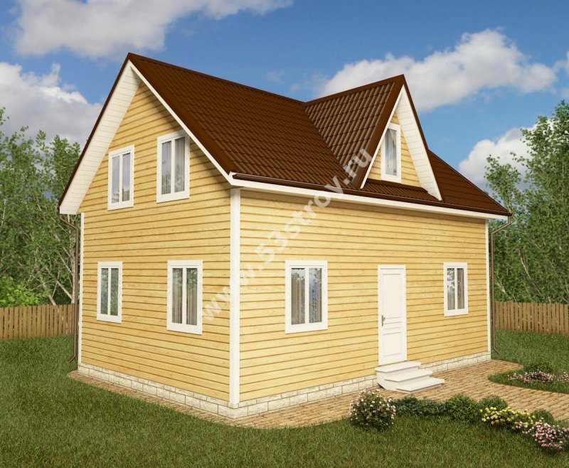 Каркасный дом 6х9 двухэтажный