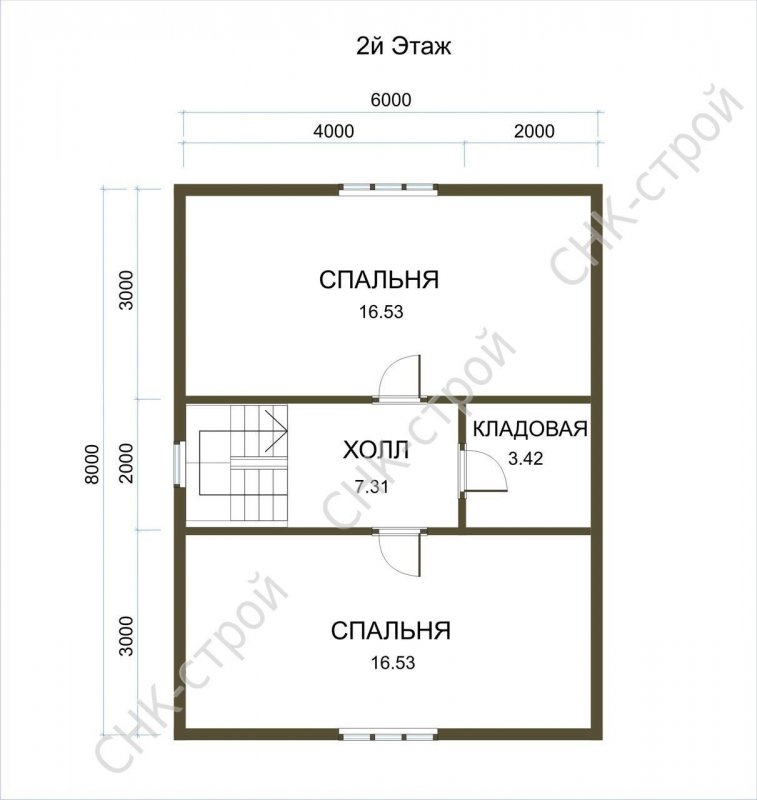 Дом 6х8 двухэтажный планировка