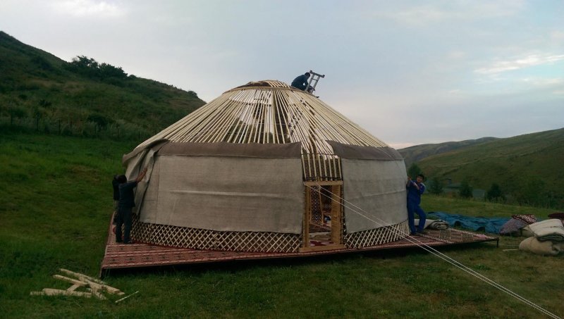 Постройка Юрты