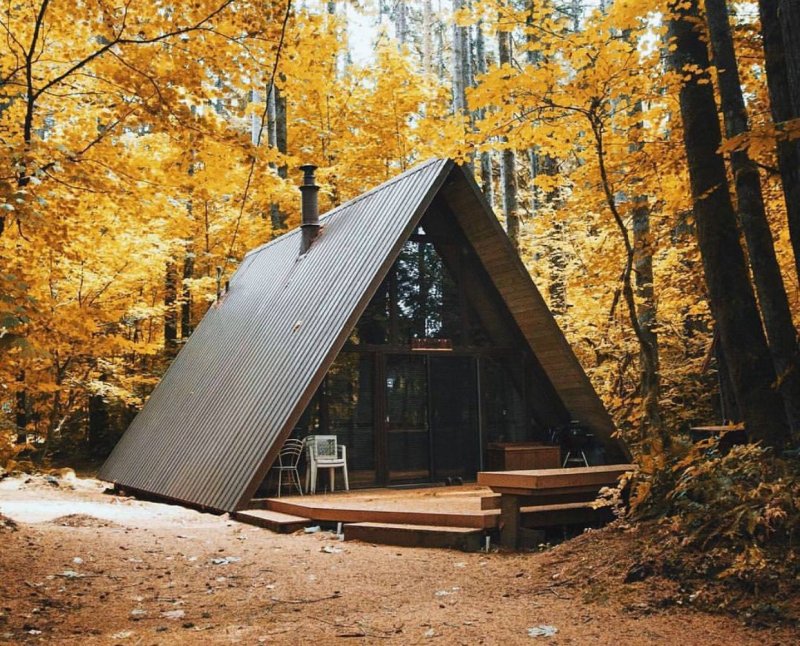 Дом-шалаш (или a-frame House )