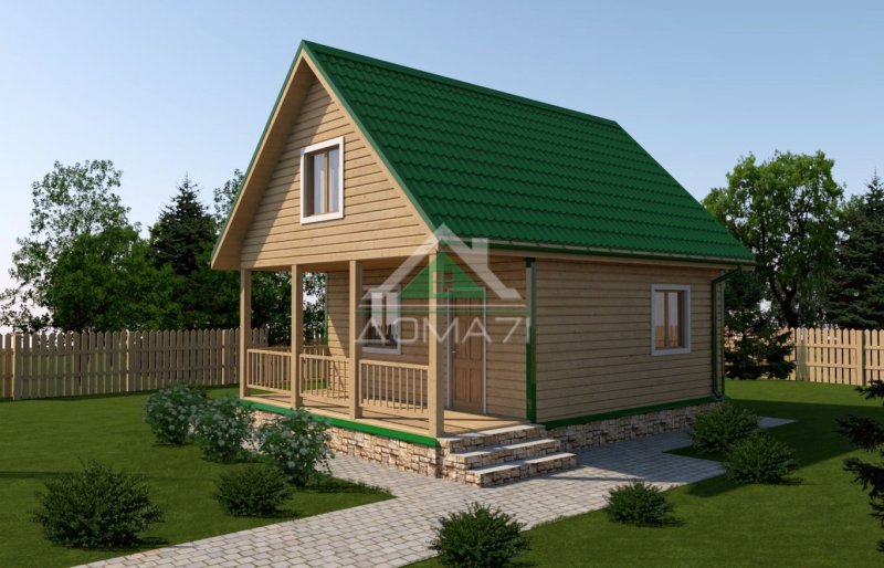 Дачный дом из бруса 6х6 Сканди
