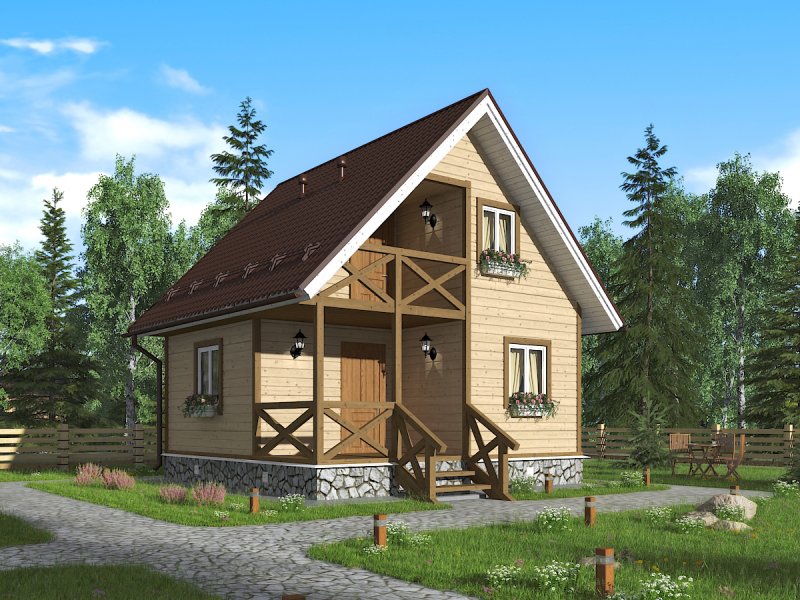 Красивый домик 6х6