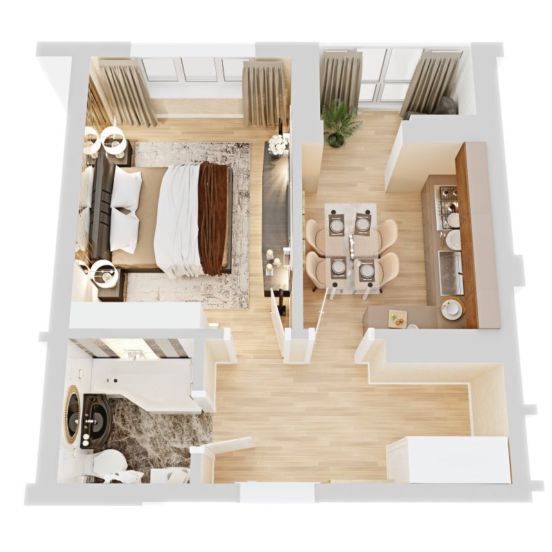 Планировка 26м2