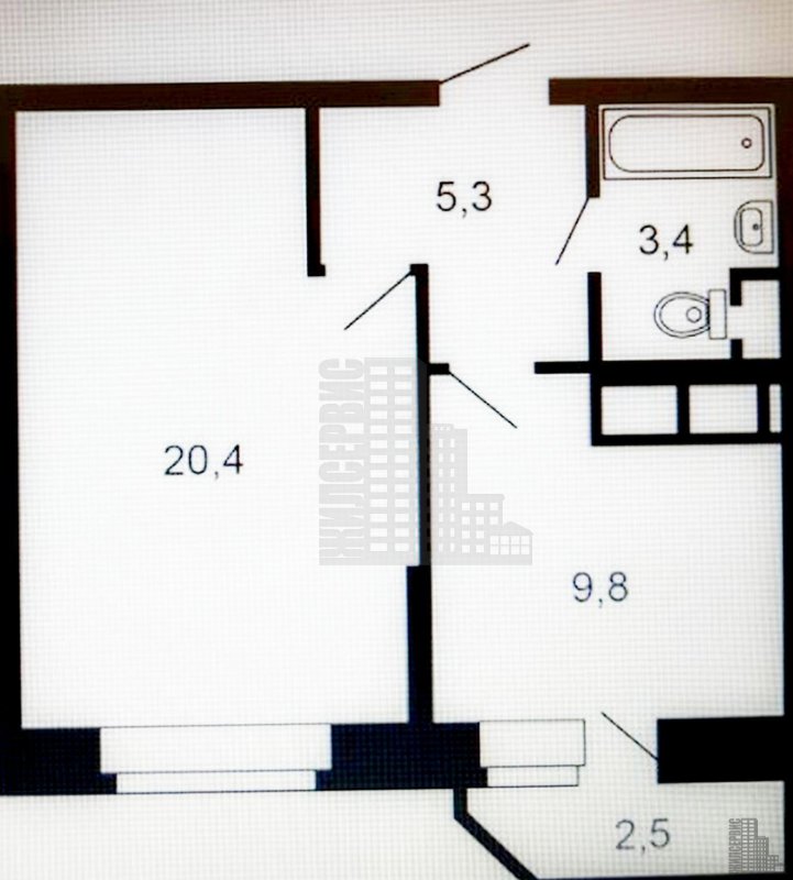 Планировка квартиры 38м