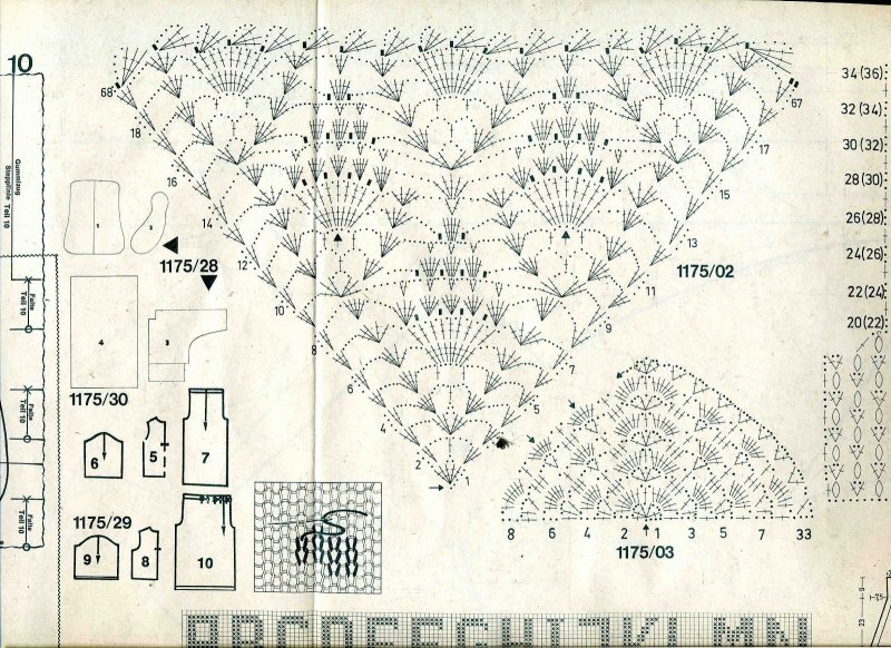 Шаль Княженика схема