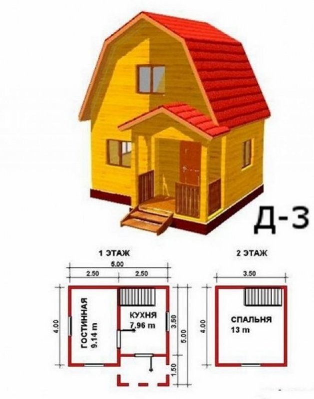 Фасад двухэтажного дома с двускатной крышей чертеж
