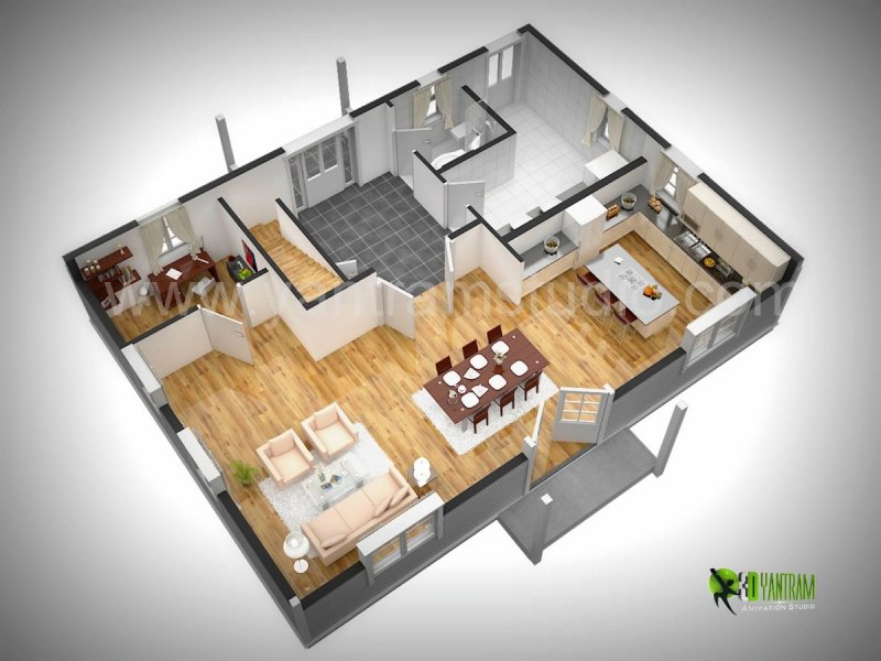 3d планировка однокомнатной квартиры