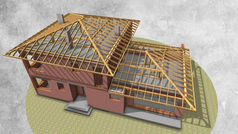 Вальмовая мансардная кровля