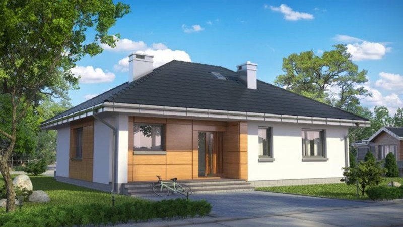 Проекты домов из пеноблоков с четырехскатной крышей