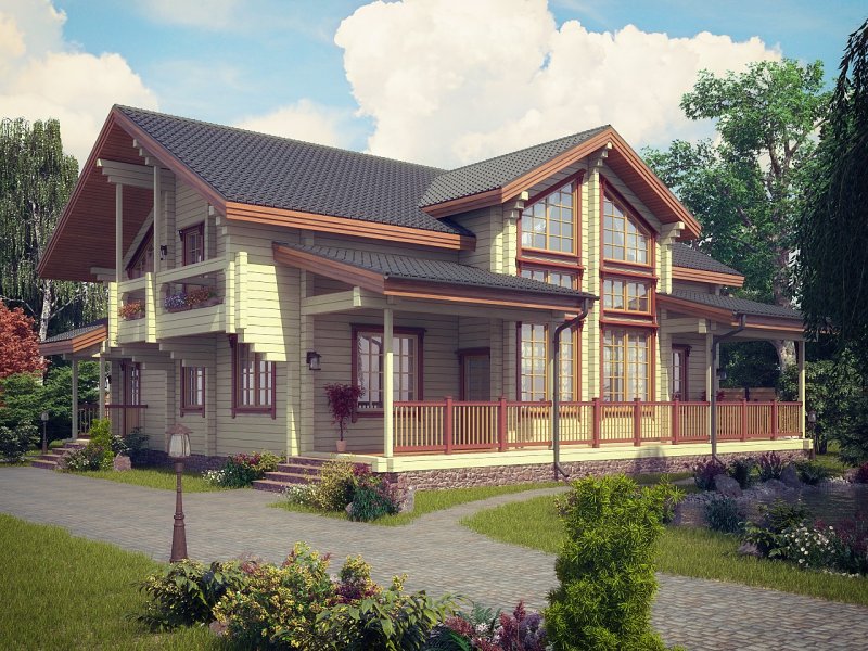 Дом из клееного бруса 150 м2