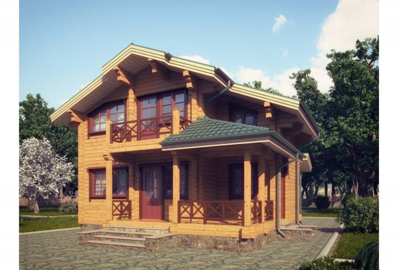 Дом из клееного бруса проект м346
