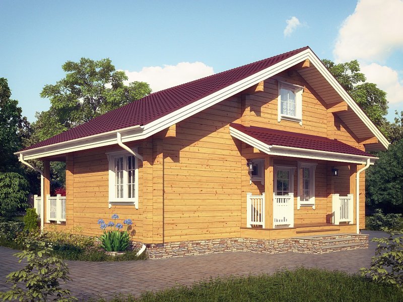 Дом из клееного бруса 8х8