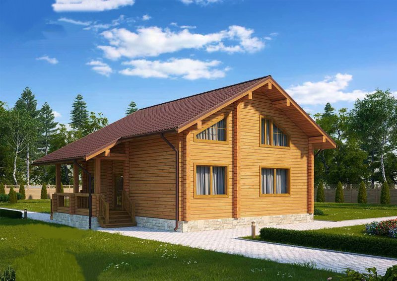 Дом из клееного бруса 7х8