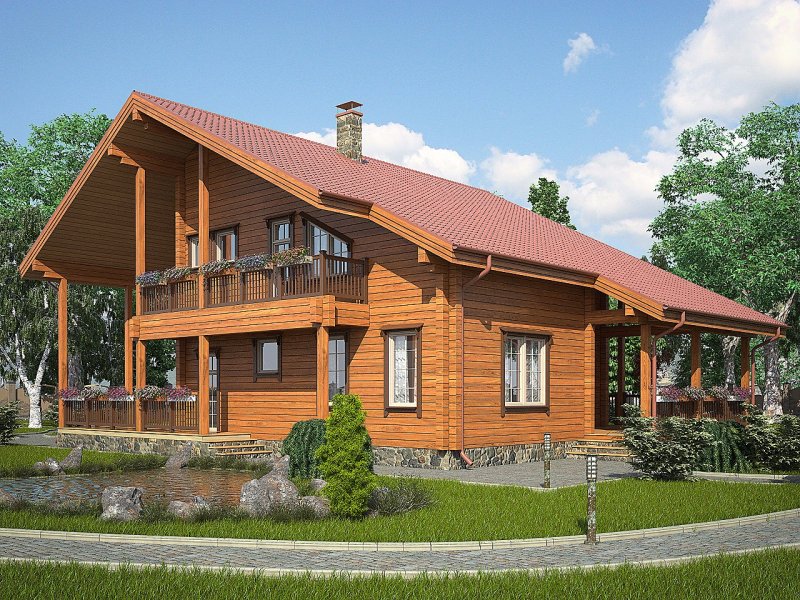 Дом из клееного бруса Лион