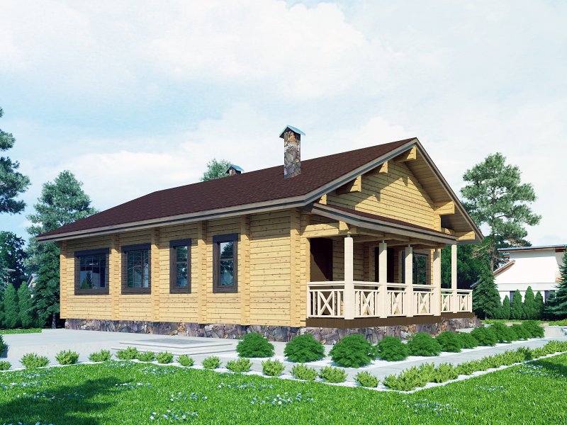 Дом из клееного бруса 100м2
