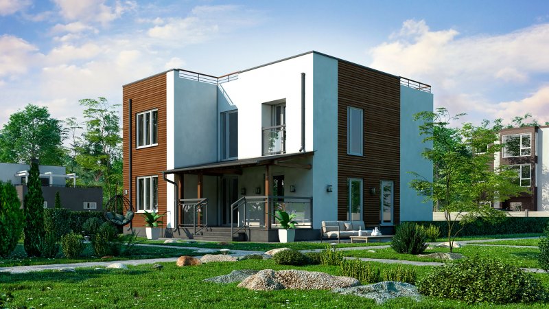 Двухэтажные проекты домов 40×20
