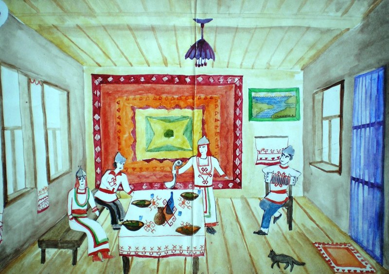 Печь в крестьянской избе древней Руси