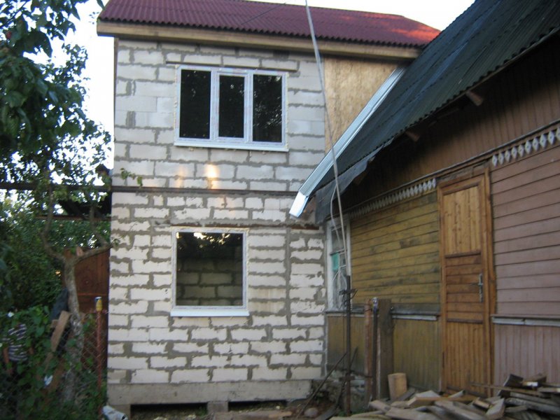 Пристройка с газобетона