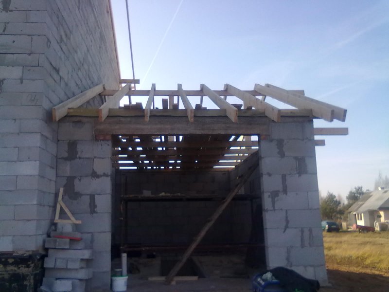 Пристрой из газоблока к деревянному дому