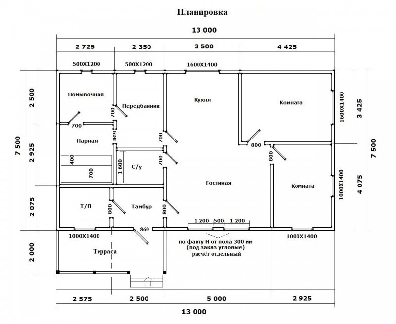 Типовой проект каркасного дома