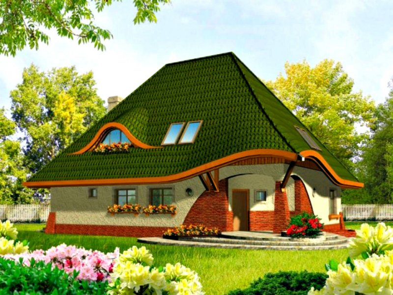 Крыша мансардная четырехскатная