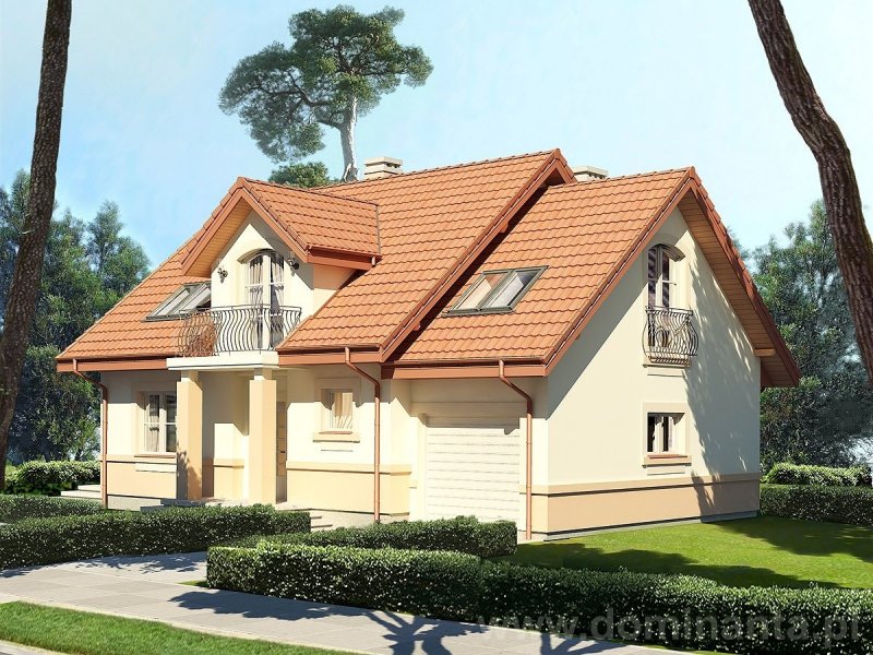 Дом с двойной двускатной крышей
